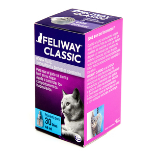 Feliway Classic Repuesto para Difusor con Efecto Tranquilizante ante para Gatos, 48 ml