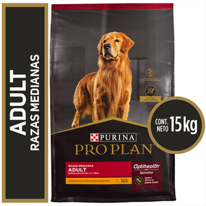 Pro Plan Alimento Seco para Perro Adulto de Razas Medianas, 15 kg