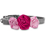 Bond & Co Collar Cierre de Seguridad Elástico con Flores Rosas para Gatito Color Gris