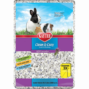 Kaytee Sustrato de Papel Clean & Cozy Esencia de Lavanda para Pequeñas Mascotas, 49.2 L