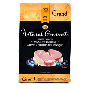 Natural Gourmet Alimento Natural para Perro Adulto Raza Mediana/Grande Receta Carne y Frutos del Bosque, 7.5 kg