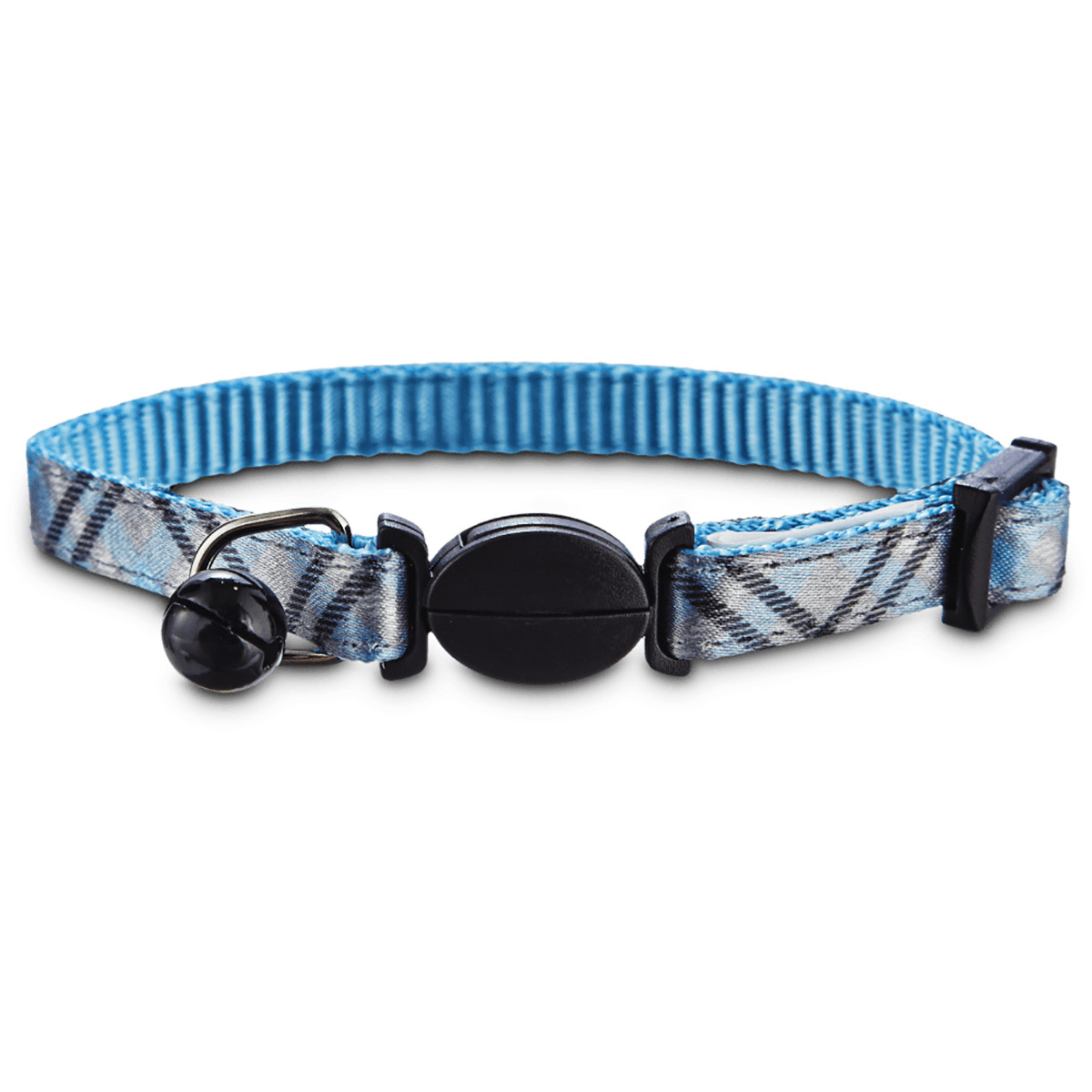 Bond & Co Collar con Broche de Seguridad Diseño Escoces para Gatito Color Azul