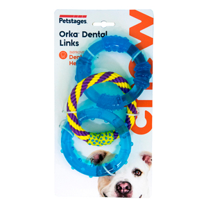 Petstages Orka Juguete Masticable Diseño Anillos Planos para Perro, Chico