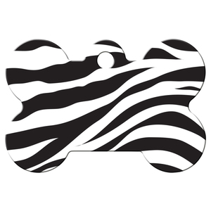 Hillman Group Placa de Identificación Grabable Diseño Hueso Zebra para Perro, Grande