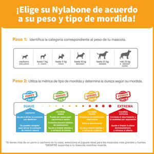 Nylabone Power Chew Juguete Masticable Diseño Hueso Sabor Mantequilla de Maní para Perro, X-Grande