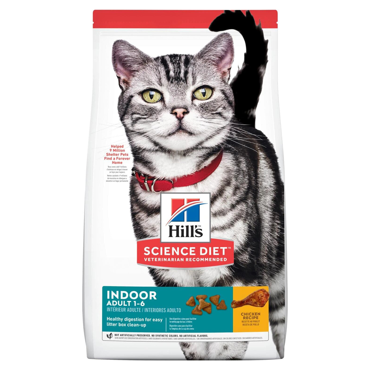Hill's Science Diet Indoor Comida Seca para Gato Adulto de Interior Receta Pollo, 1.6 kg