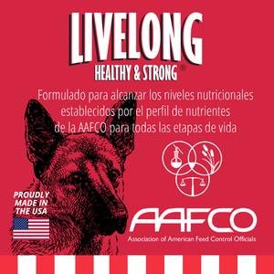 Livelong Healthy & Strong Alimento Natural Húmedo para Perro Todas las Edades Receta Cordero/Res/Camote, 362 g