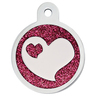 Hillman Group Placa de Identificación Circular Grabable Diseño Corazón Epoxy para Perro, Grande