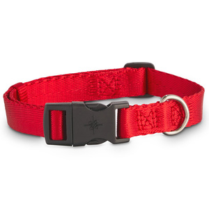 Youly Collar de Nylon Color Rojo con Broche para Perro, Mediano