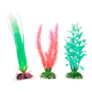 Imagitarium Plastic Aquarium Plantas Coloridas de Decoración para Acuario
