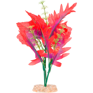 Imagitarium Blossoming Planta Roja de Seda Decorativa para Acuario