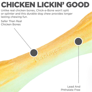 Petstages Chick-A-Bone Juguete Masticable Diseño Hueso de Pollo para Perro, Mediano