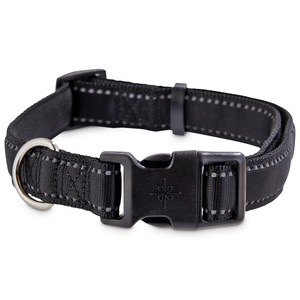 Good2Go Collar Acojinado Reflejante Color Negro con Broche para Perro, Grande/ X-Grande