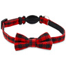 Bond & Co Collar con Broche de Seguridad a Cuadros con Moño para Gato Color Rojo Bond & Co Collar con Broche de Seguridad a Cuadros con Moño para Gato Color Rojo