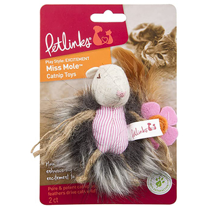 Petlinks Juguete con Catnip Diseño Topo para Gato, Multicolor Petlinks Juguete con Catnip Diseño Topo para Gato, Multicolor