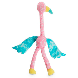 Leaps & Bounds Fly Flamingo Patas Largas Juguete de Peluche para Perro, Grande