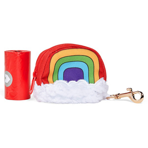 Sophresh Dispensador para Bolsas para Desechos Diseño Arcoíris con Nubes, Rojo