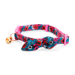 Youly Collar con Broche Diseño Floral Rosa para Gato, Grande/X-Grande