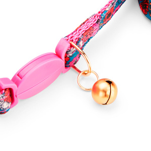 Youly Collar con Broche Diseño Floral Rosa para Gato, Grande/X-Grande