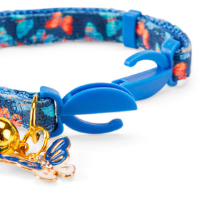 Youly Collar con Broche Diseño Mariposa para Gato, Azul