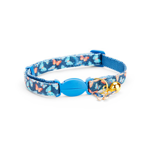 Youly Collar con Broche Diseño con Mariposa Azul para Gato, Grande/X-Grande