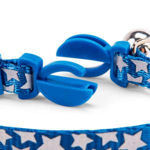 Youly Collar con Broche Diseño Estrellas Reflectantes para Gatito, Azul