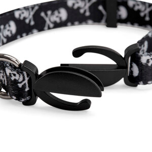 Youly Collar con Broche Diseño Calaveras para Gato, Negro