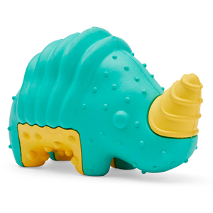 Leaps & Bounds Juguete Dental Diseño Rinoceronte Color Azul para Perro, Chico