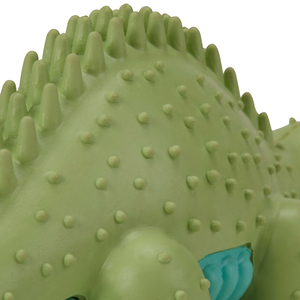 Leaps & Bounds Juguete Dental Diseño Estegosaurio Color Verde para Perro, X-Chico