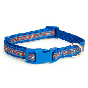 Youly Collar Cocido Color Azul para Perro, Chico