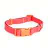 Youly Collar Plano Ajustable Diseño Cuerda Color Rosa/ Naranja para Perro, Chico