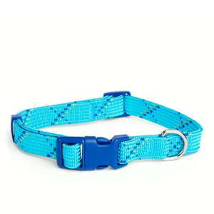 Youly Collar Plano Ajustable Color Azul/ Turquesa Diseño Cuerda para Perro, Chico