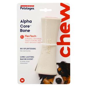 Petstages Alfa Core Juguete Masticable Diseño Hueso Centro Resistente para Perro, Mediano