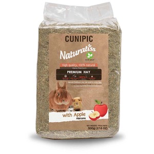 Cunipic Naturaliss Heno Premium con Manzana para Pequeños Mamíferos, 500 g