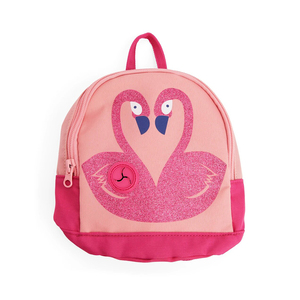 Youly Spring Backpack Rosa con Detalles de Flamingos, Chica/ Mediana