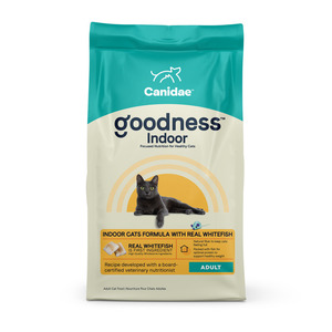 Canidae Goodness for Indoor Alimento Seco para Gato Adulto de Interior Receta Pescado Blanco, 4.5 kg
