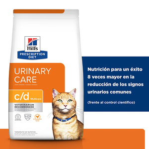 Hill's Prescription Diet c/d  Alimento Seco Cuidado Urinario para Gato Adulto, 1.81 kg