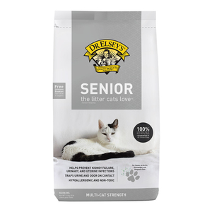 Precious Cat Senior Arena Multigato de Sílica con Atrayente Herbal para Gato Senior, 3.6 kg