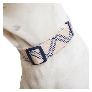 Youly Collar Ajustable Diseño con Zig Zag Color Azul con Broche para Perro, XX-Grande/ XXX-Grande