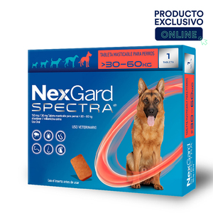 NexGard Spectra Masticable Desparasitante Externo e Interno para Perro 30 a 45 kg, X-Grande