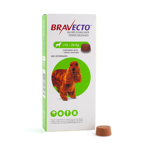 Bravecto Tableta Masticable Antiparasitaria Externa para Perro, 10 - 20 kg