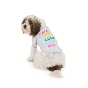 Youly Colección Pride Playera All For Love, Love For All para Perro, X-Chico