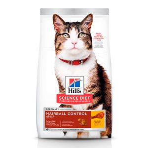 Hill's Science Diet Alimento Seco Control Bolas de Pelo para Gato Adulto Receta Pollo, 3.1 kg
