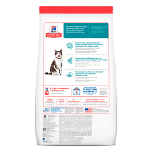 Hill's Science Diet Alimento Seco Feline Adult 11+ Indoor para Gato, 1.59 kg