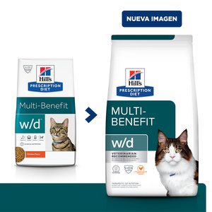 Hill's Prescription Diet Alimento Seco Feline W/D Digestive, Weight, Glucose Management para Gato, 1.8 kg