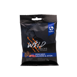 Wild Snack de Entrenamiento para Perro Adulto Receta Salmón y Atún, 75 g           