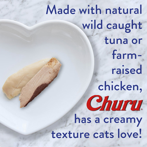 Churu Snack Cremoso Natural para Gato Todas las Etapas de Vida Recetas Variadas de Atún, 50 Sticks
