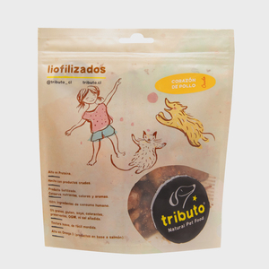 Tributo Snack Crudo Liofilizado Receta Corazón de Pollo para Perro y Gato, 100 g Tributo Snack Crudo Liofilizado Receta Corazón de Pollo para Perro y Gato, 100 g