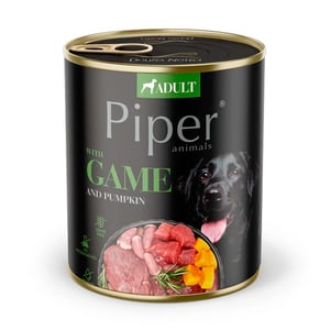 Piper of Dolina Noteci Alimento Húmedo Libre de Granos Receta Animales de Caza y Calabaza para Perro, 800 g Piper of Dolina Noteci Alimento Húmedo Libre de Granos Receta Animales de Caza y Calabaza para Perro, 800 g