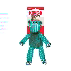 Kong Floppy Knots Hipopótamo de Peluche con Cuerda para Perro, Mediano/Grande Kong Floppy Knots Hipopótamo de Peluche con Cuerda para Perro, Mediano/Grande